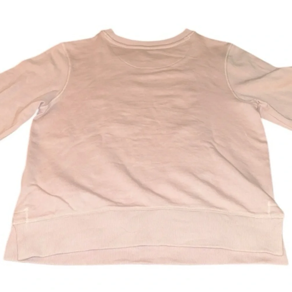 Anthropologie Beaded Bow Dusty Blush Pink Sweater Sweatshirt‎ Small